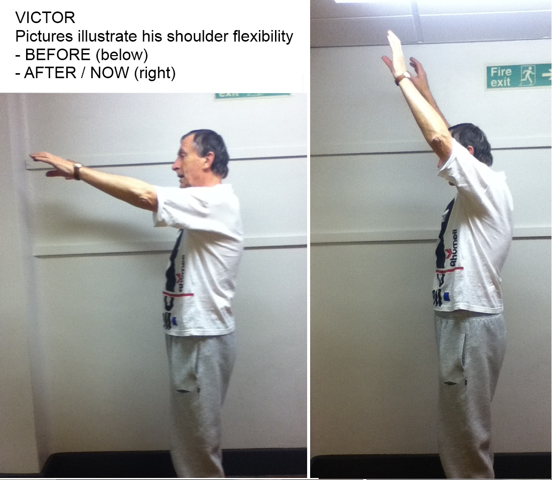 Victor's improved shoulder mobility